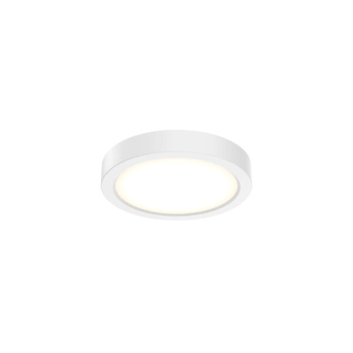 Round Flush Mount, Universal 120v - 347v, 0 - 10v Dimming | CFLEDR06-CC-V-WH