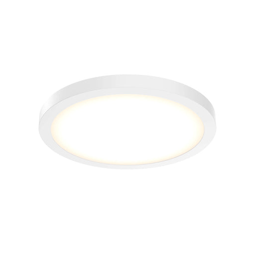 Round Flush Mount, Universal 120v-347v, 0-10v Dimming | CFLEDR14-CC-V-WH