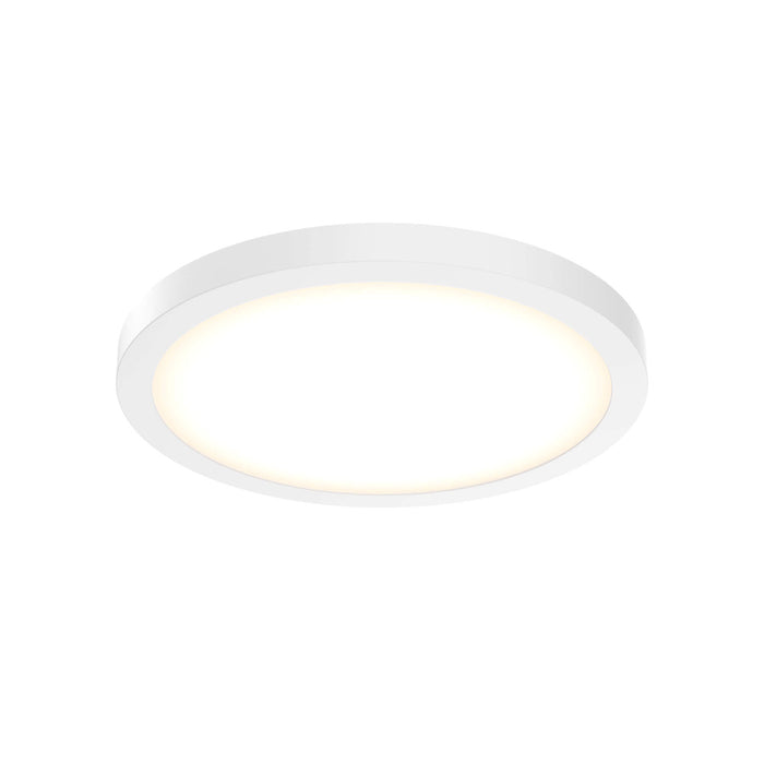 Round Flush Mount, Universal 120v-347v, 0-10v Dimming | CFLEDR14-CC-V-WH