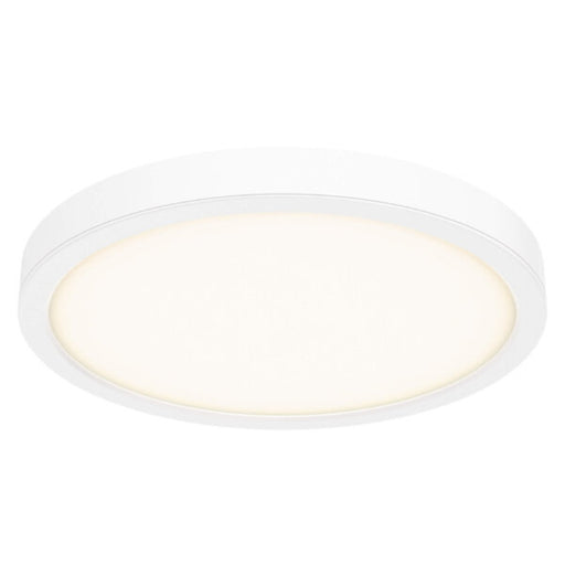 Round Flush Mount, Universal 120v - 347v, 0 - 10v Dimming | CFLEDR18-CC-V-WH