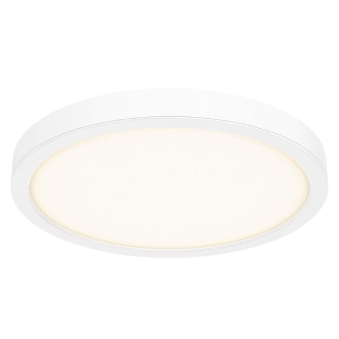 Round Flush Mount, Universal 120v - 347v, 0 - 10v Dimming | CFLEDR18-CC-V-WH