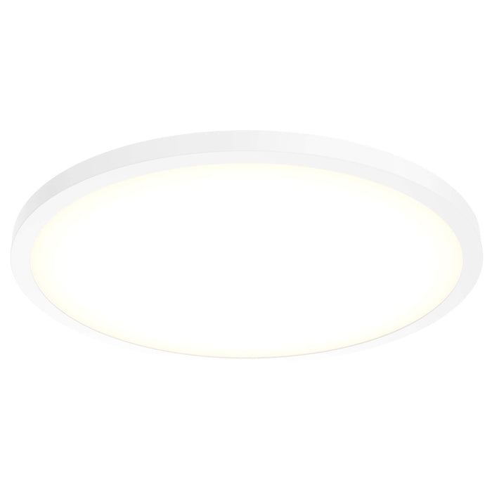 Round Flush Mount, Universal 120v347v, 010v Dimming | CFLEDR24CCVWH