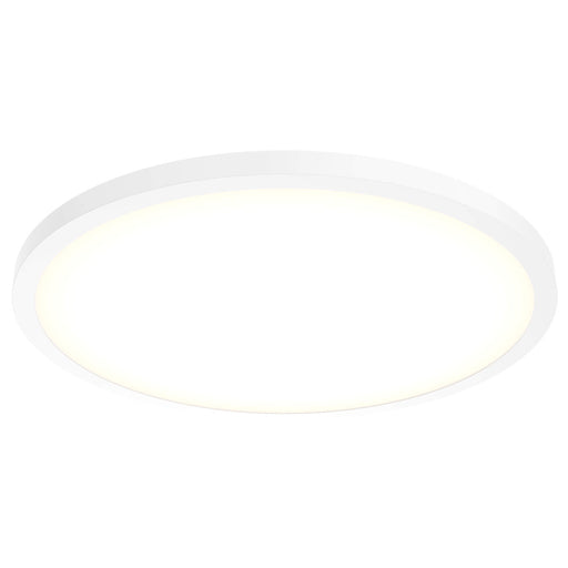 Round Flush Mount, Universal 120v - 347v, 0 - 10v Dimming | CFLEDR24-CC-V-WH