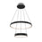 Two-tier 20-inch Pendant, Two-zone Lighting With A Lit Canopy | CFPD20-CC-BK