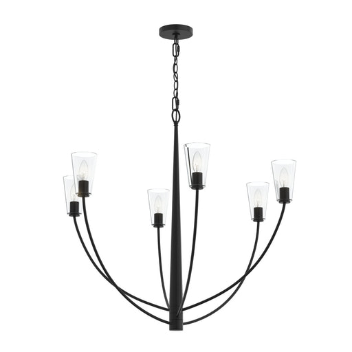 Jheni Six-light Large Chandelier With Clear Glass Shades | P400455-31M