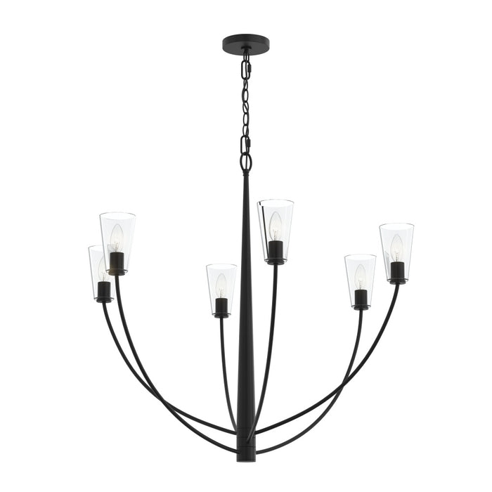 Jheni Six-light Large Chandelier With Clear Glass Shades | P400455-31M