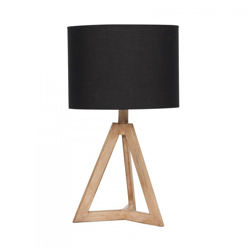 Craftmade 1 Light Metal Mini Wood Base Accent Lamp in Natural Wood