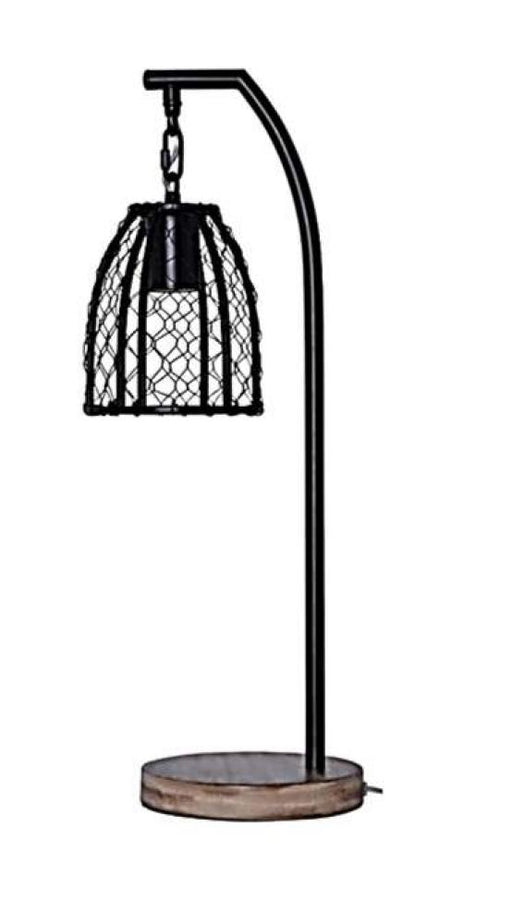 Craftmade 1 Light Metal Base Table Lamp in Faux Wood/ Black