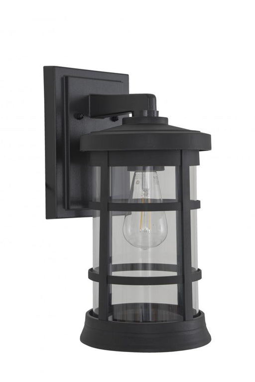 Craftmade Resilience Large Outdoor Lantern in Textured Black, Clear Lens