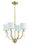 Craftmade Fortuna 4 Light Chandelier in Satin Brass