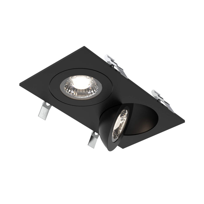 Double 4" Flat Recessed Led Gimbal Light | FGM4CCDUOBK