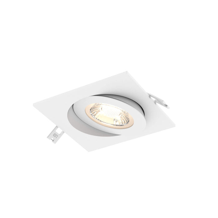 Multi Cct Flat Square Led Recessed Gimbal - Universal 120v-347v, 0-10v Dimming | FGM4SQ-CC-V-WH