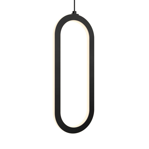 Single Vertical Oblong Pendant 16'' | FPD-CC-BK