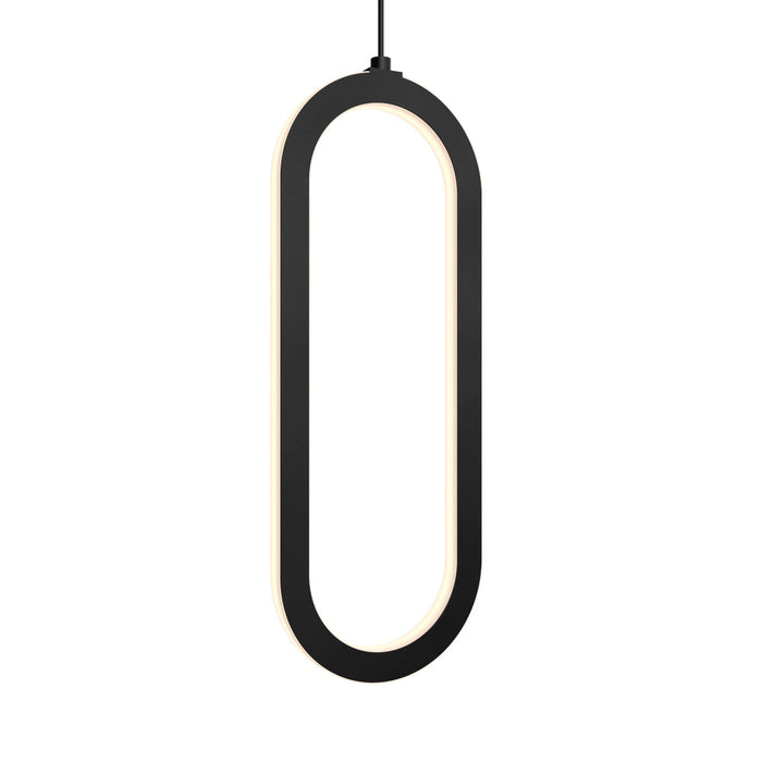 Single Vertical Oblong Pendant 16'' | FPD-CC-BK