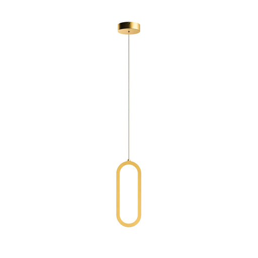 Single Vertical Oblong Pendant 16'' | FPD-CC-GD