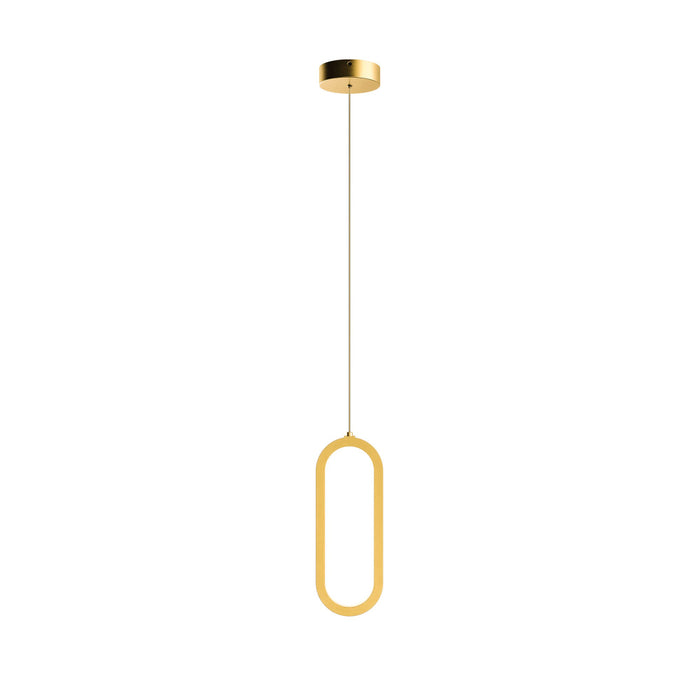 Single Vertical Oblong Pendant 16'' | FPD-CC-GD