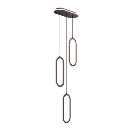 3 Vertical Oblong Pendants With Lit Cluster 5cct | FPDC3CCBK