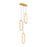 3 Vertical Oblong Pendants With Lit Cluster 5cct | FPDC3CCGD