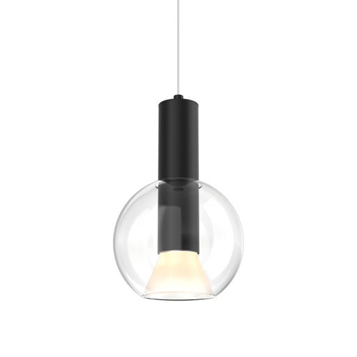 9in Blown Glass Pendant, Zero Gravity Canopy, 5cct | IRPD-CC-BK