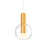 9in Blown Glass Pendant, Zero Gravity Canopy, 5cct | IRPD-CC-GD