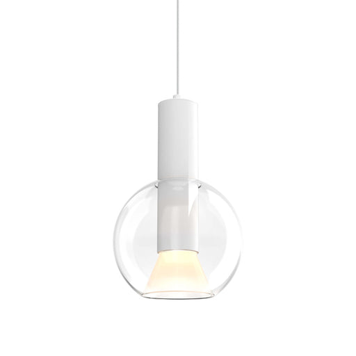 9in Blown Glass Pendant, Zero Gravity Canopy | IRPD-CC-WH
