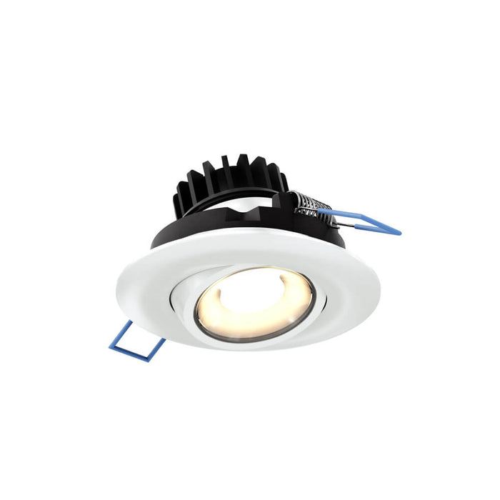 3 Inch Round Recessed Led Gimbal Light In 5cct | LEDDOWNG3CCWH