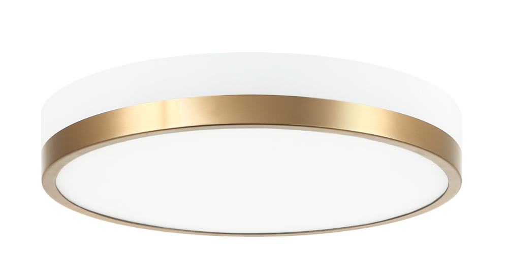 Matteo Tone White & Aged Gold Brass Ceiling Mount