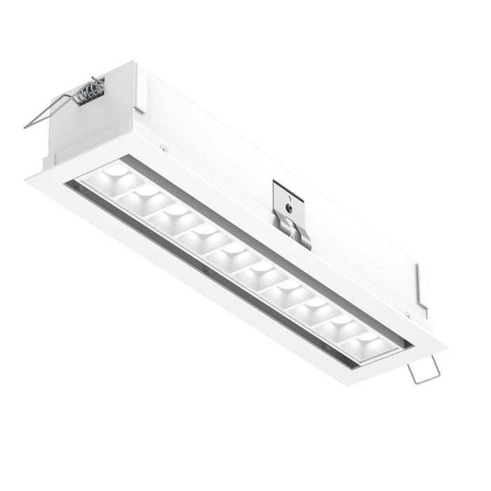 Recessed 5cct Linear With 10 Mini Swivel Spot Lights | MSL10GCCAWH