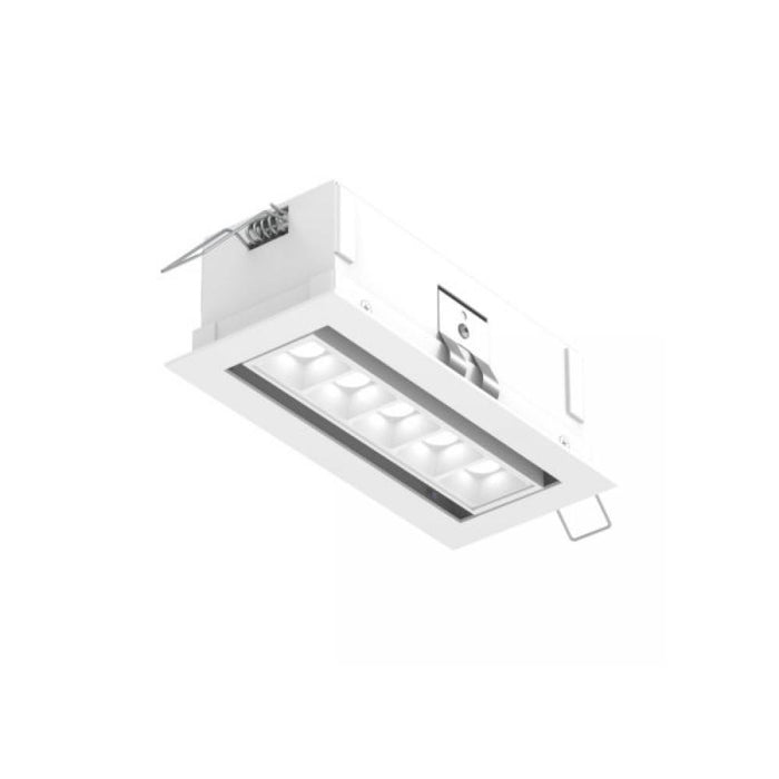 Dals Recessed 5CCT Linear With 5 Mini Swivel Spot Lights