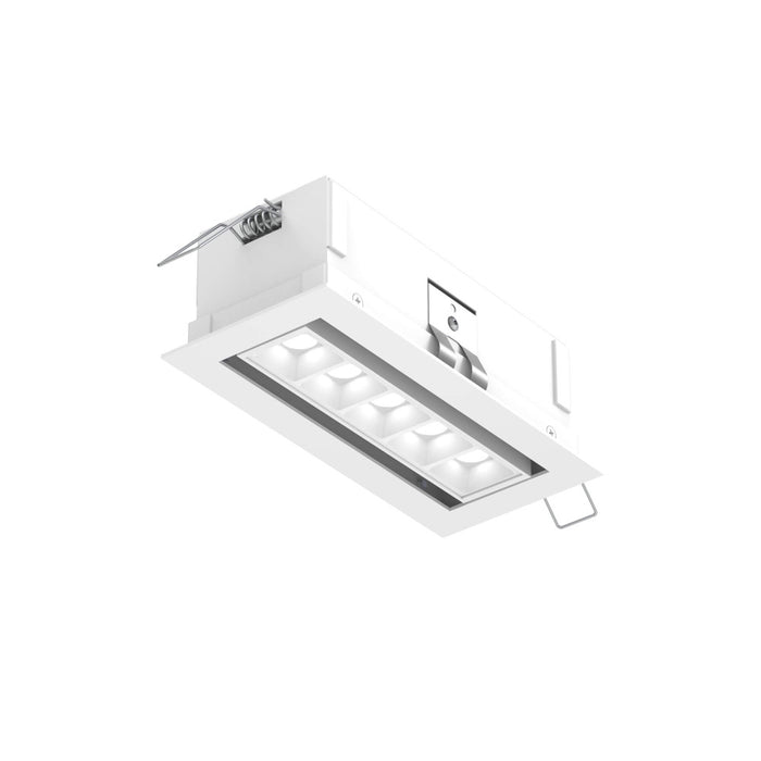 Recessed 5cct Linear With 5 Mini Swivel Spot Lights | MSL5GCCAWH