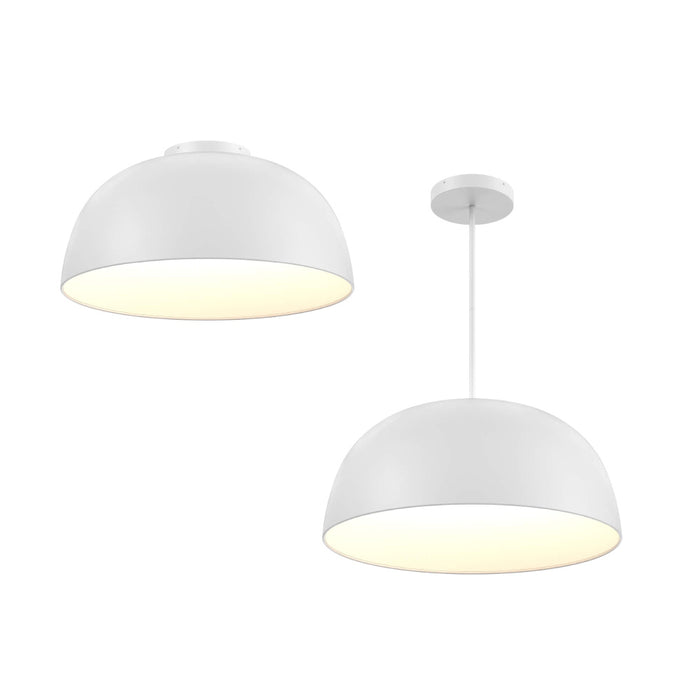 30in Fixture - 2in1 Pendant And Flush Mount | NAPF30-CC-UNV-WH
