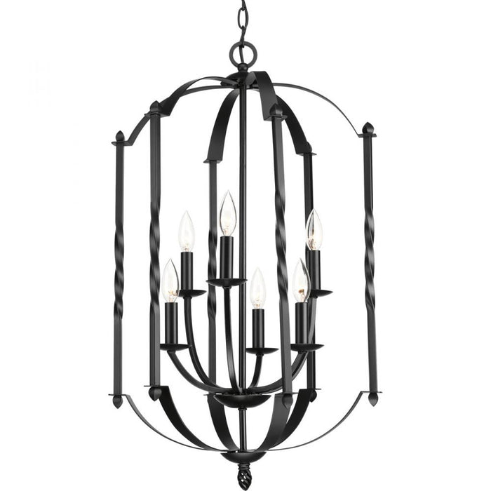 Greyson Collection Six-light, Two-tier Foyer Chandelier | P3577-31
