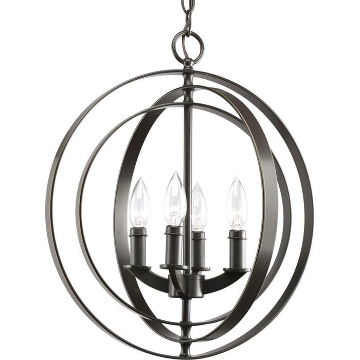 P3827-20 4-60w Cand Sphere Foyer Lant | P3827-20