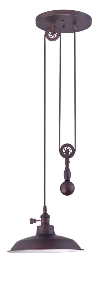 Craftmade 1 Light Pulley Pendant in Aged Bronze