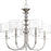 Progress Marche Collection Five-Light Polished Nickel Grey Mylar Shade Luxe Chandelier Light