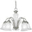 Progress Bedford Collection Five-Light Brushed Nickel Etched Alabaster Glass Traditional Chandelier Light