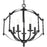 Progress Greyson Collection Five-Light Matte Black Farmhouse Chandelier Light