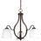 Progress Arden Collection Three-Light Antique Bronze Etched Glass Farmhouse Chandelier Light