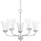 Progress Classic Collection Five-Light Polished Chrome Etched Glass Traditional Chandelier Light