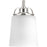Progress West Village Collection One-Light Brushed Nickel Etched Double Prismatic Glass Farmhouse Pendant Lig