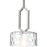 Progress Caress Collection One-Light Polished Nickel Clear Water Glass Luxe Mini-Pendants Light