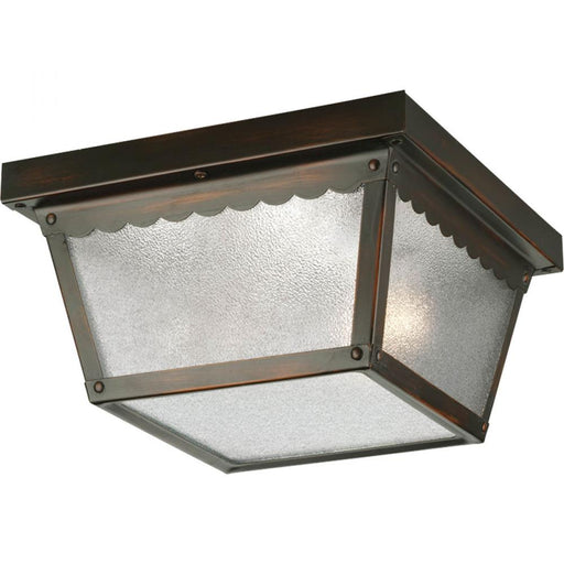 Progress Two-Light 9-1/4" Flush Mount for Indoor/Outdoor use