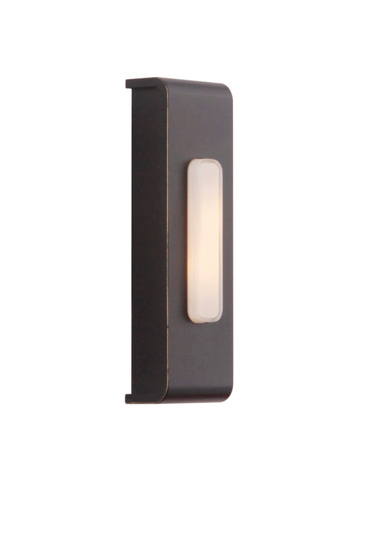 Craftmade Surface Mount LED Lighted Push Button, Waterfall Edge Rectangle in Antique Bronze