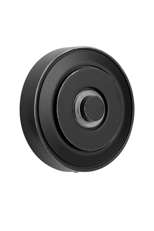 Craftmade Surface Mount LED Lighted Push Button, Round LED Halo Light in Flat Black