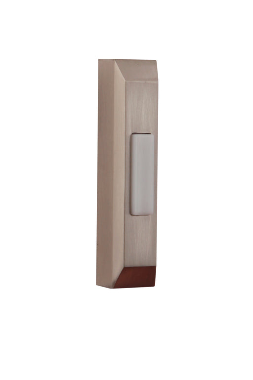 Craftmade Surface Mount LED Lighted Push Button, Thin Rectangle Profile in Brushed Polished Nickel