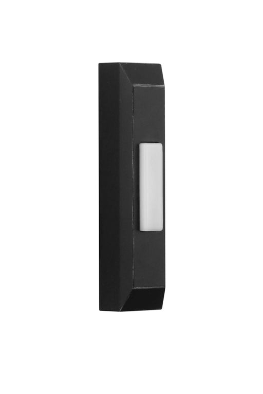 Craftmade Surface Mount LED Lighted Push Button, Thin Rectangle Profile in Flat Black