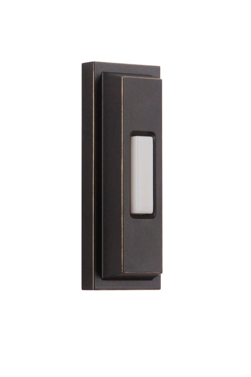Craftmade Surface Mount LED Lighted Push Button, Beveled Rectangle in Antique Bronze