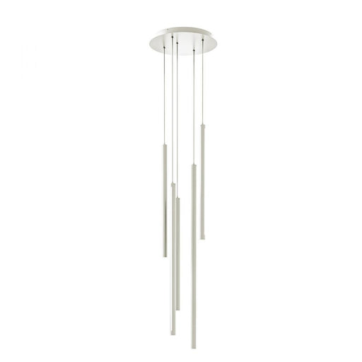 Dals 5 Light Round CCT LED Duo-Light Cylinder Pendant Cluster