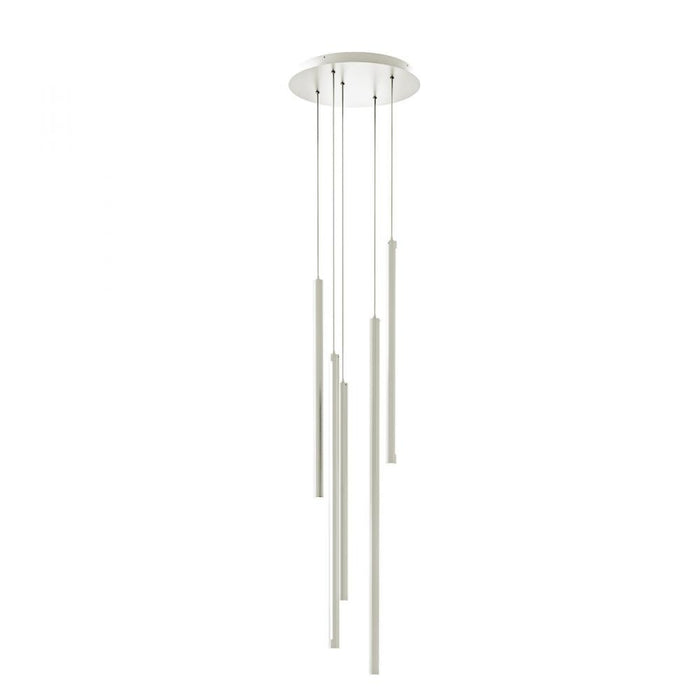 Dals 5 Light Round CCT LED Duo-Light Cylinder Pendant Cluster