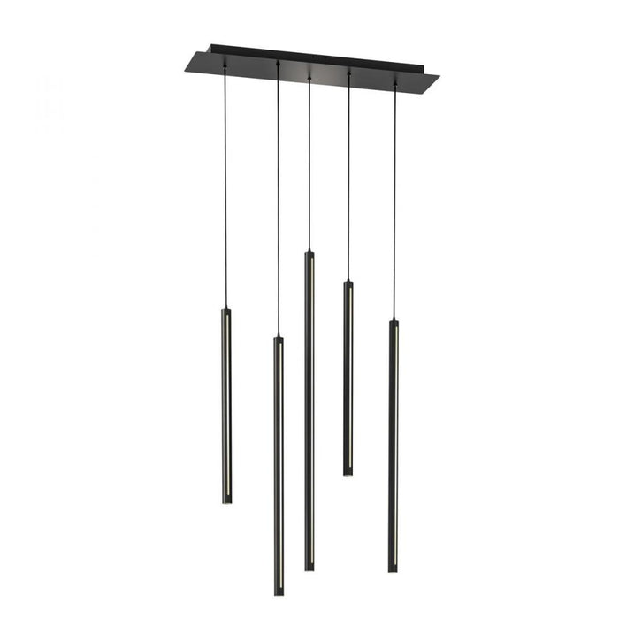 Dals 5 Light Square CCT LED Duo-Light Cylinder Pendant Cluster